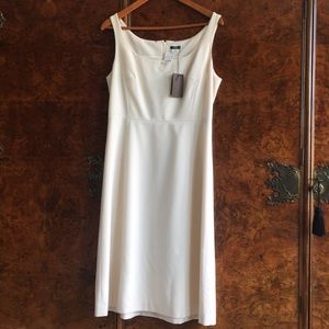 J Crew Ivory sheath sleeveless 100% wool